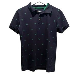 Golfino Boy’s Performance Polo Shirt Size Large Navy Blue Green Golf